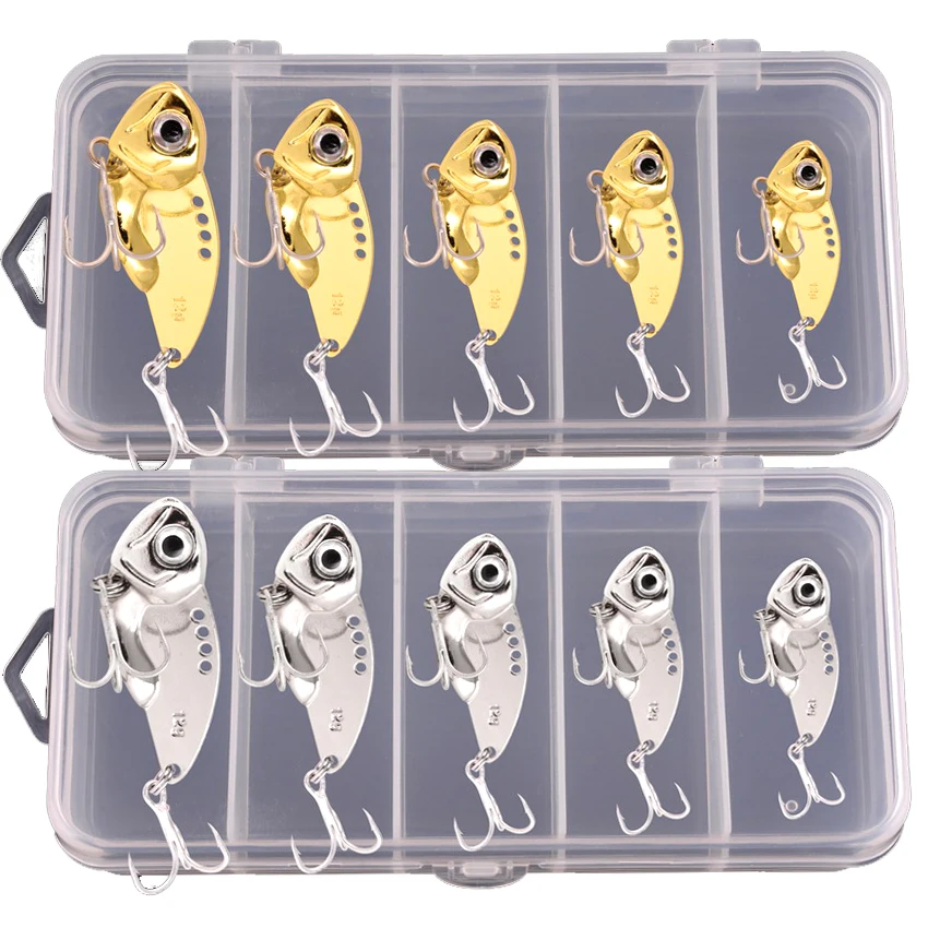 Fishing Lure Crankbait - 5pcs Metal VIB Spoon Fishing Lure