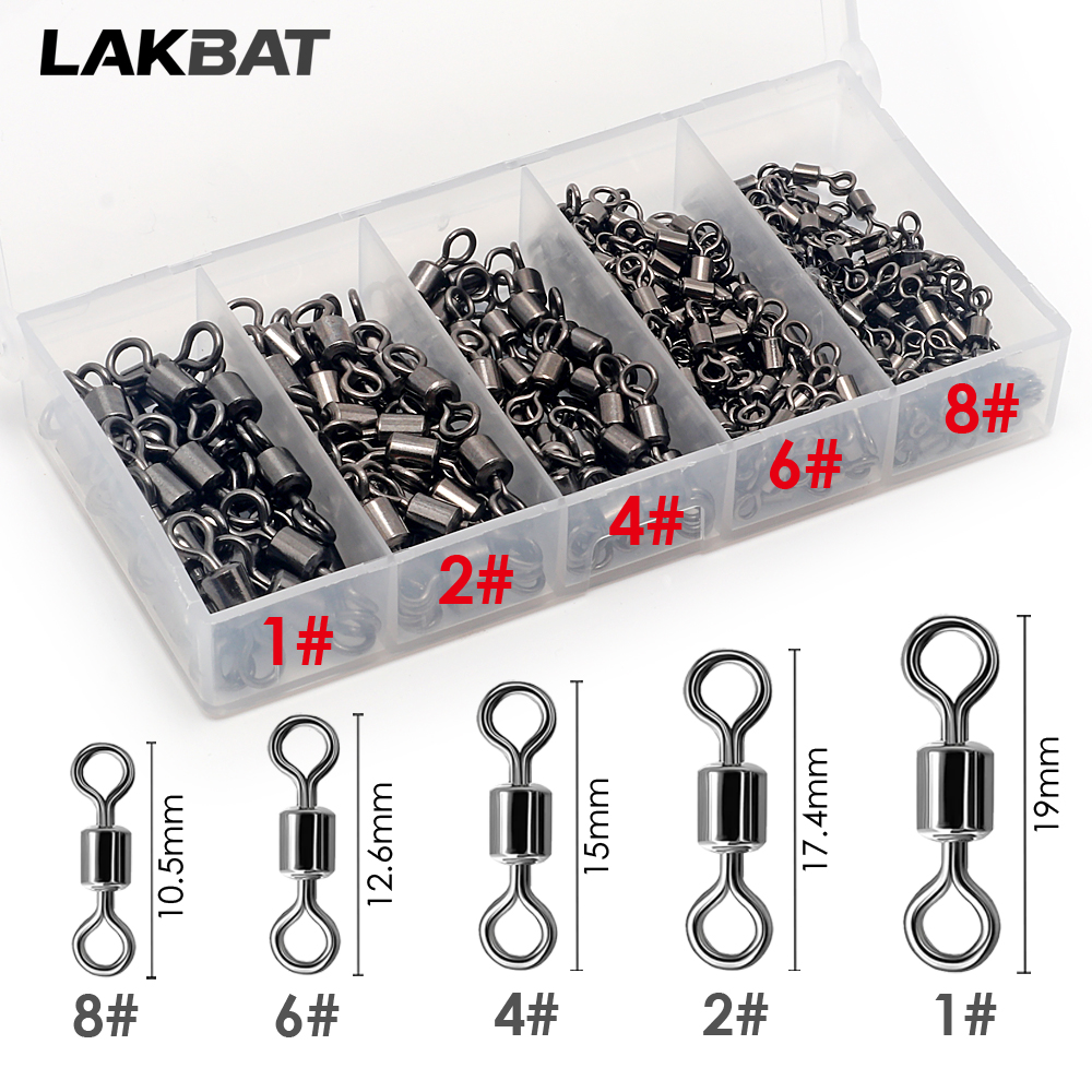 Fishing Lure Box - 100PCS Stainless Steel Fishing Swivel Bearing