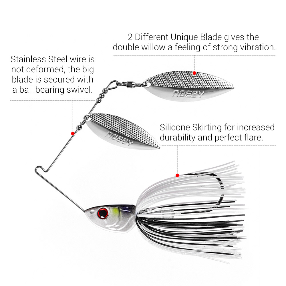 Noeby Spinnerbait 10.5g 14g 21 - đánh giá và giá Fishing Lure Blade Bait