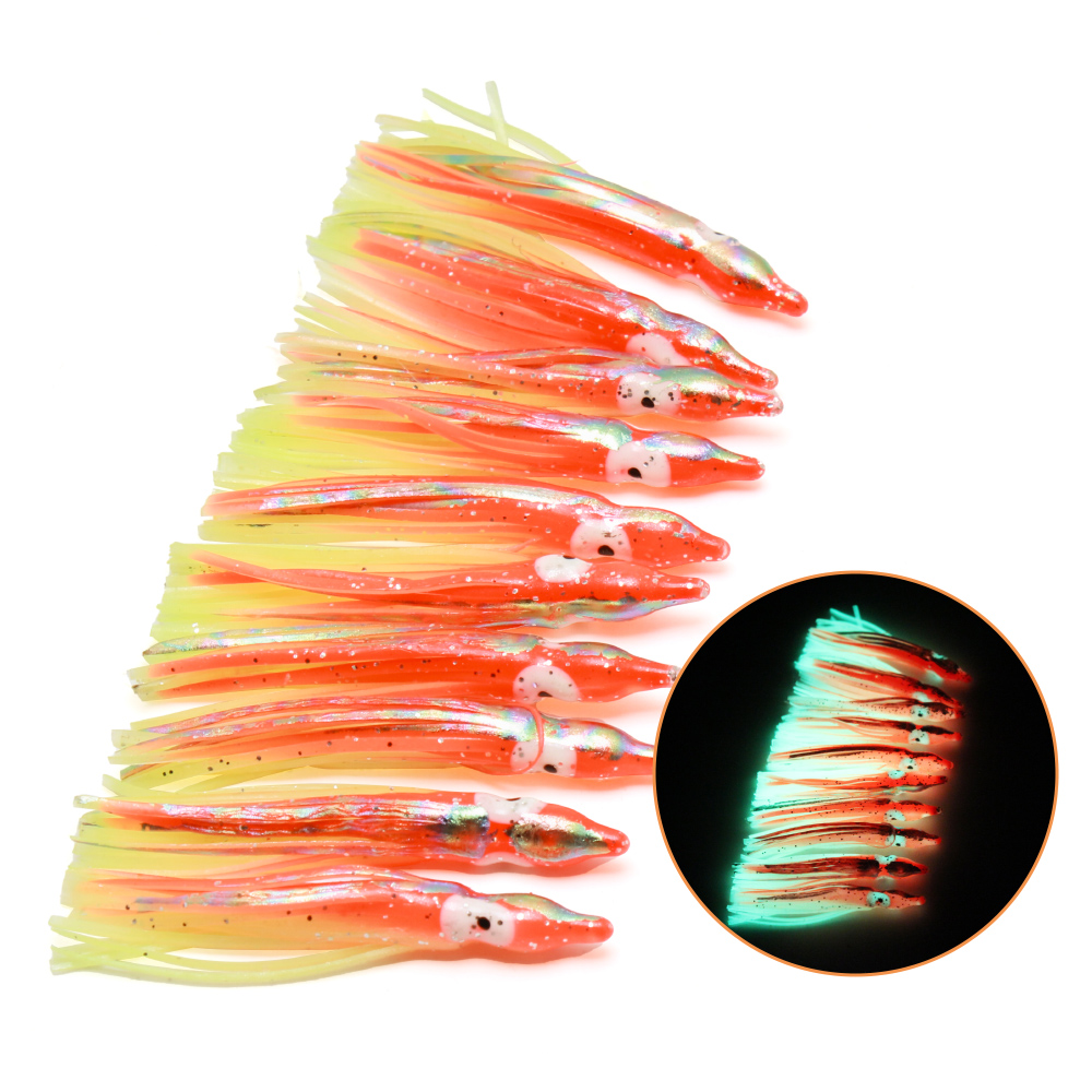 10 pcs soft light octopus squi - đánh giá và giá Fishing Lure Buzzbait