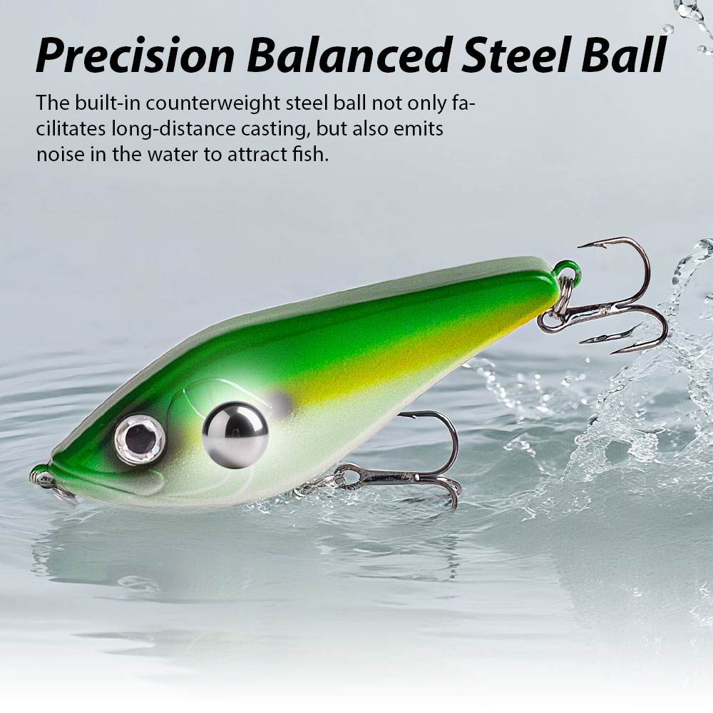 80mm/15.5g Muskies Jerkbait Pi - đánh giá và giá Fishing Lure Jerkbait