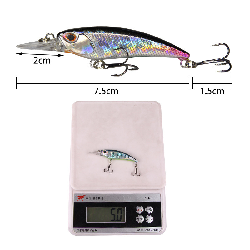 1pcs 7.5cmM 5.1G Floating Long - đánh giá và giá Fishing Lure Jerkbait