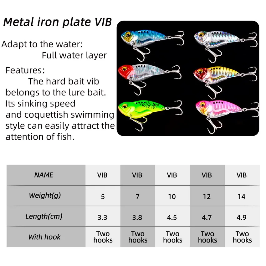 5pcs Metal VIB Spoon Fishing L - đánh giá và giá Fishing Lure Crankbait