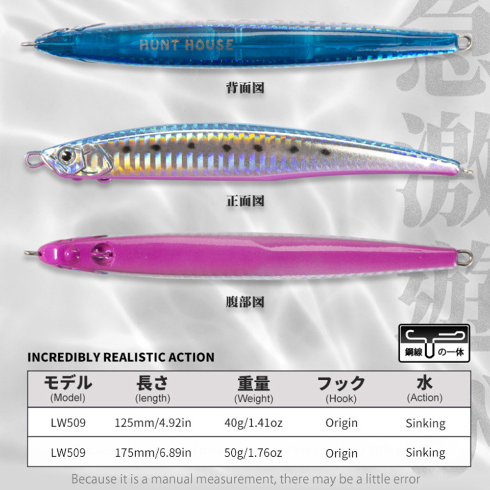 Hunthouse Jerk Press Bait Sink - đánh giá và giá Fishing Lure Jerkbait