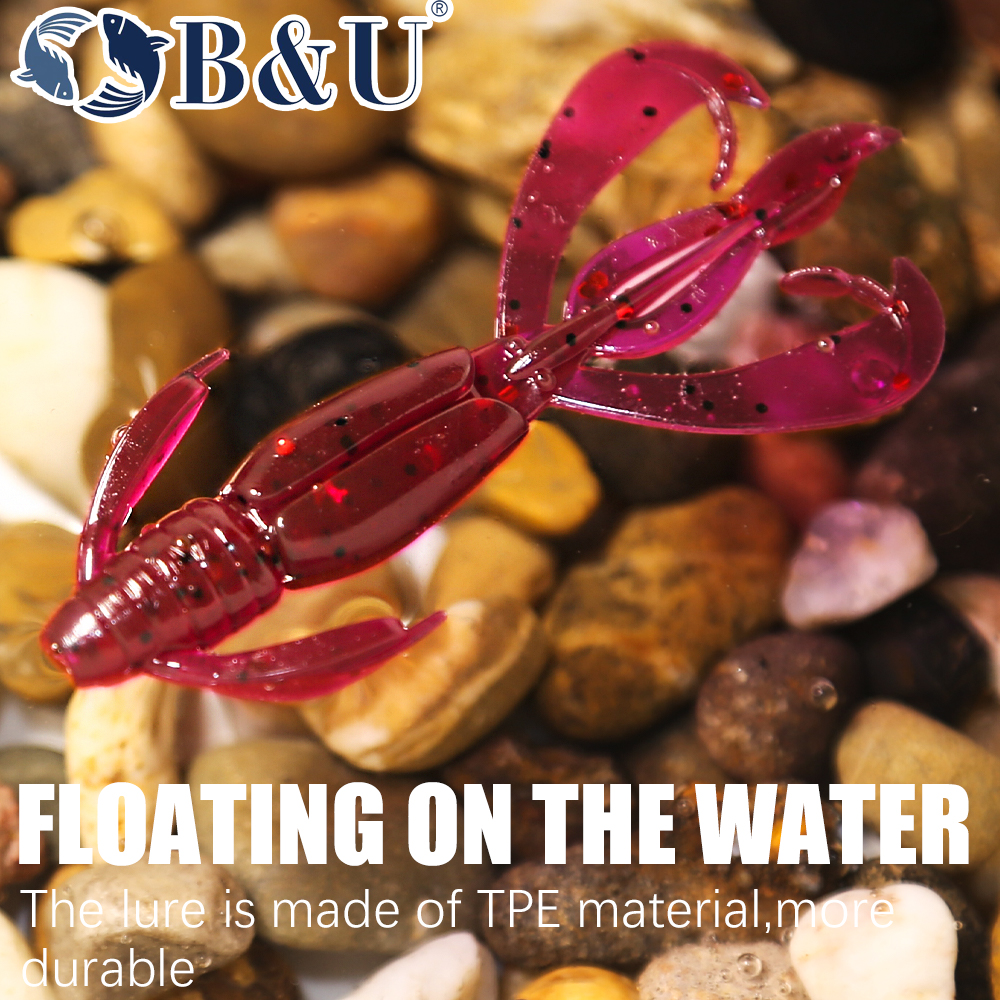 B&U Floating Worm Craws Shrimp - đánh giá và giá Fishing Lure Topwater