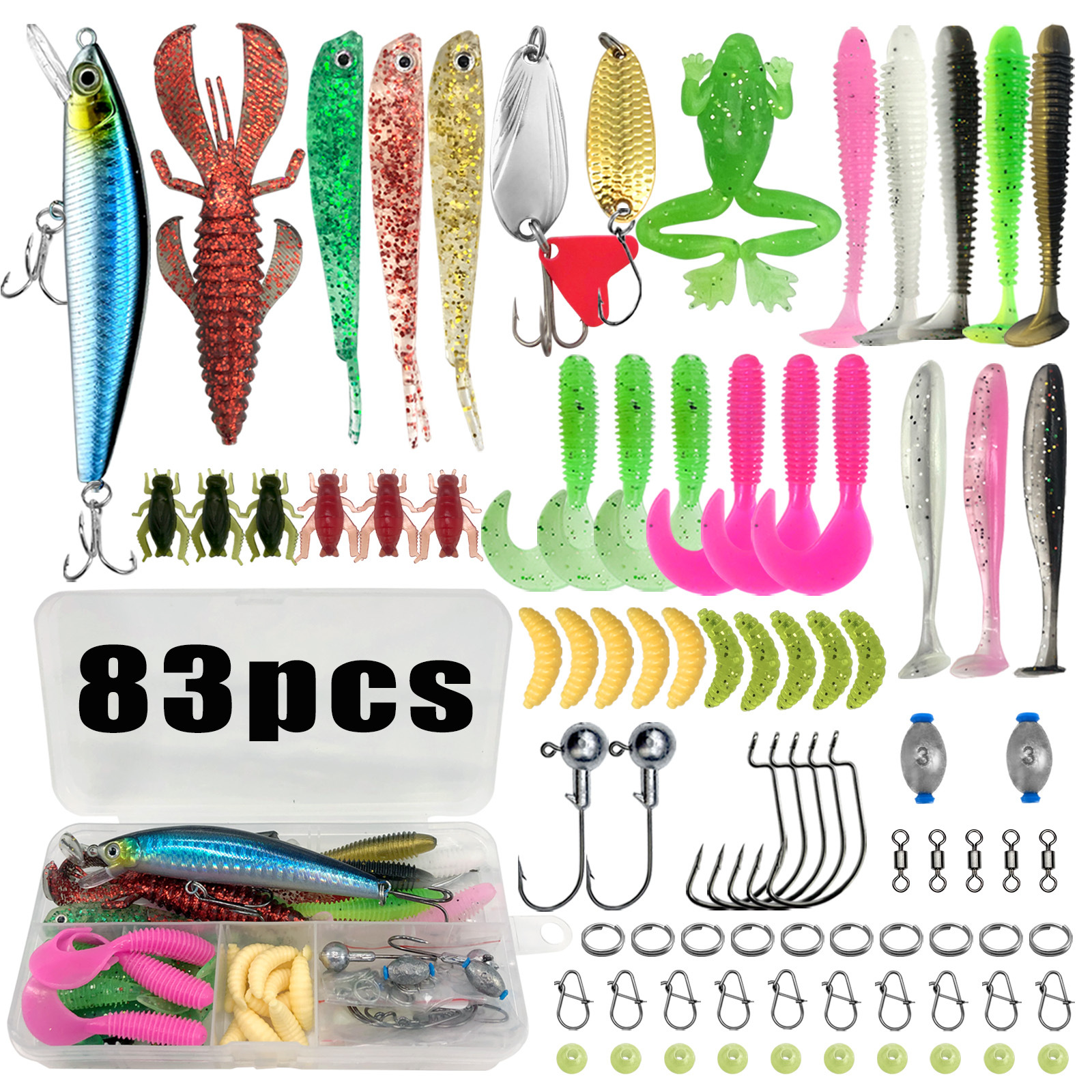 409/239/193/133/83pcs Fishing  - đánh giá và giá Fishing Lure Making Kit