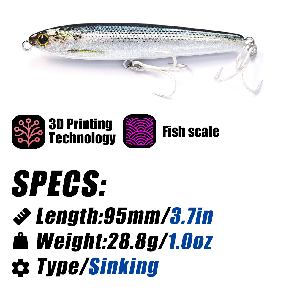 B&U Sinking Pencil Fishing Lur - đánh giá và giá Fishing Lure Jerkbait