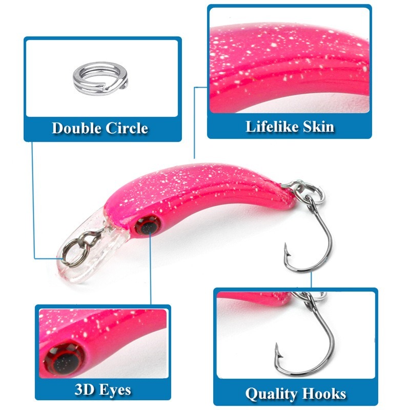 1pcs Floating Mini Minnow Fish - đánh giá và giá Fishing Lure Crankbait