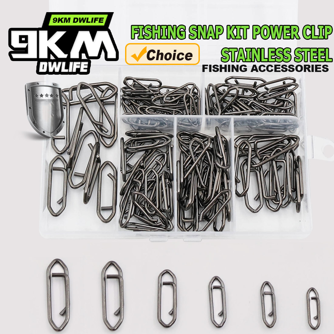 9KM Fishing Snap Kit 110pcs Po - đánh giá và giá Fishing Lure Kit