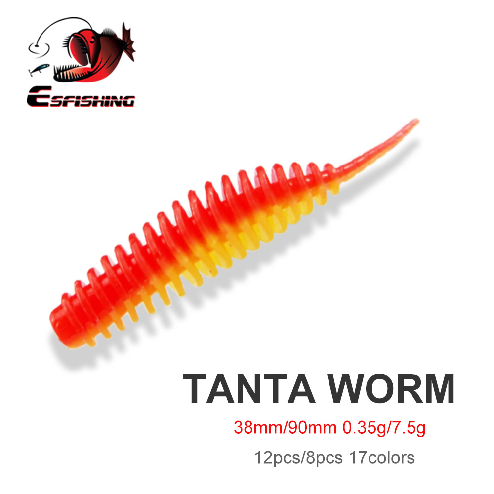 ESFISHING Fishing Tiny Worm Ba - đánh giá và giá Fishing Lure Soft Plastic
