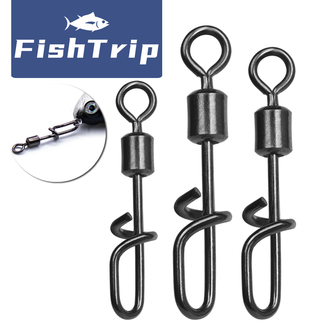 FishTrip Fishing Swivel Snap T - đánh giá và giá Fishing Lure Accessories
