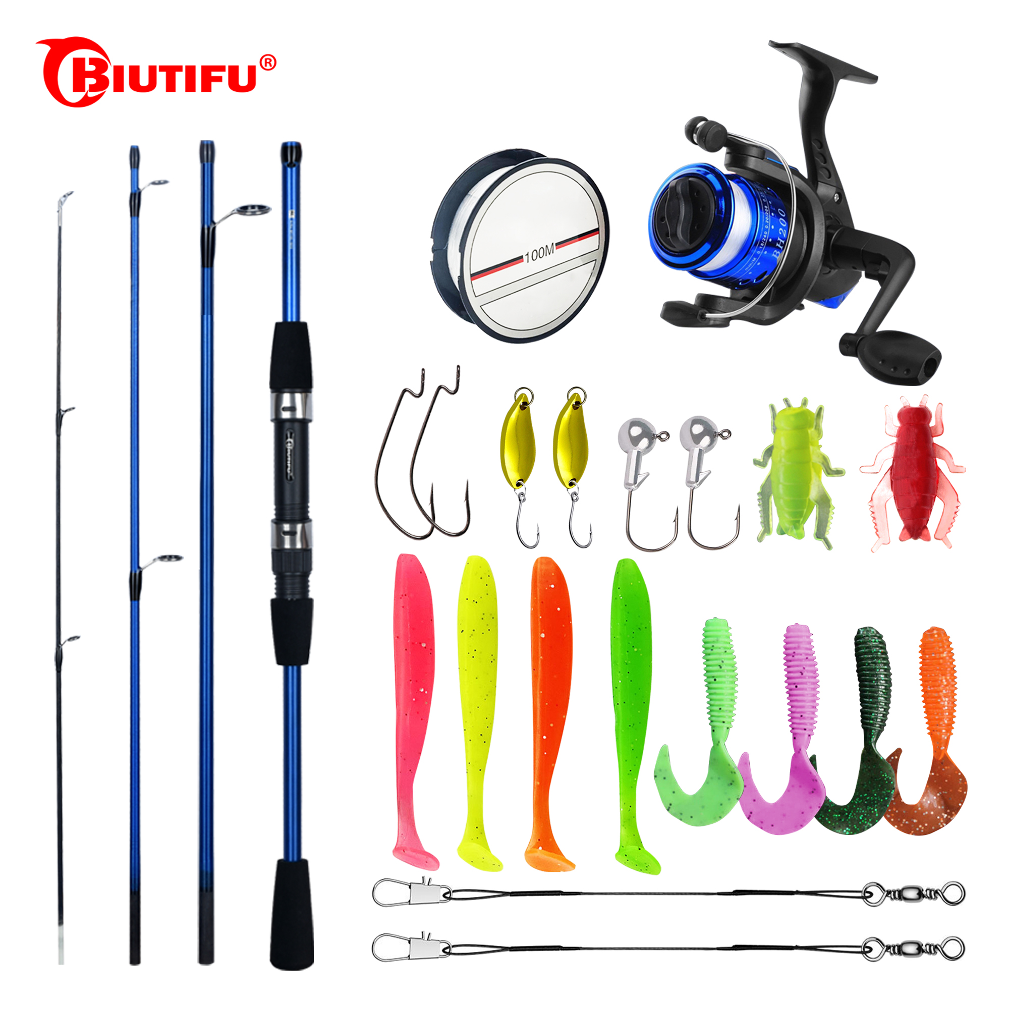 BIUTIFU Spinning Fishing Rod S - đánh giá và giá Fishing Lure Spinnerbait