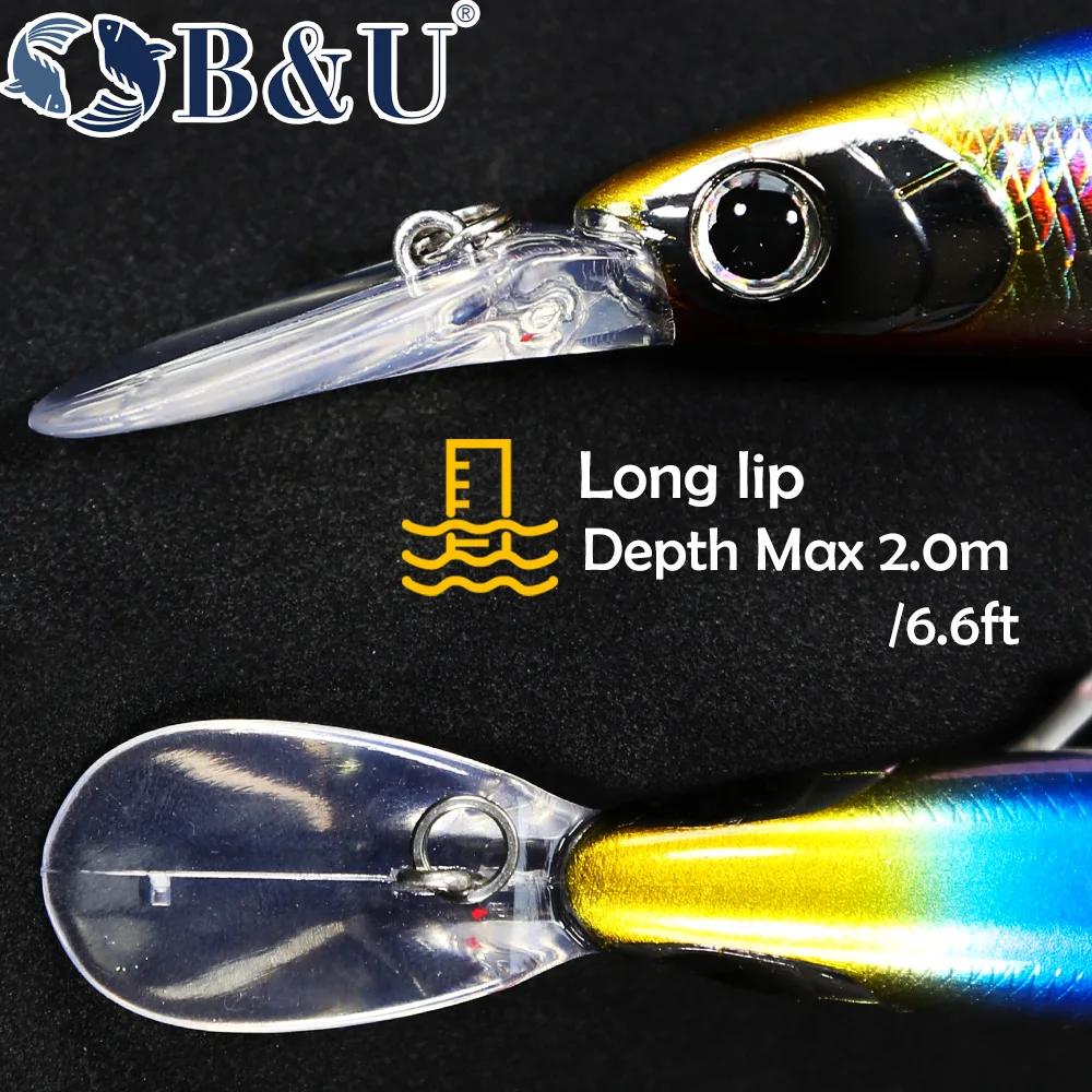 B&U 125mm Sinking Minnow Sea F - đánh giá và giá Fishing Lure Crankbait