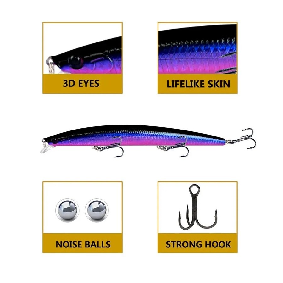 Laser Minnow Fishing Lure 18cm - đánh giá và giá Fishing Lure Crankbait